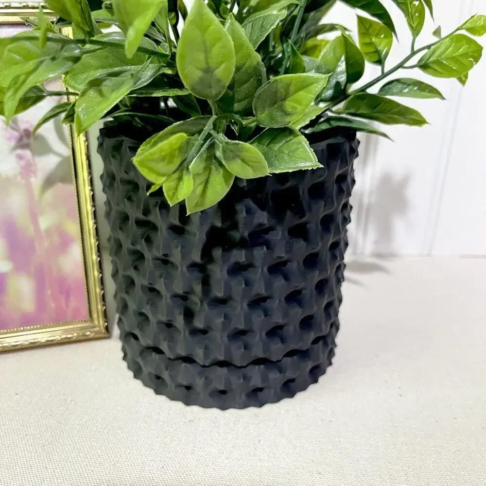 Modern Geometric Planter Pot, Rugged Planter Pot, Small Indoor Flower Pot